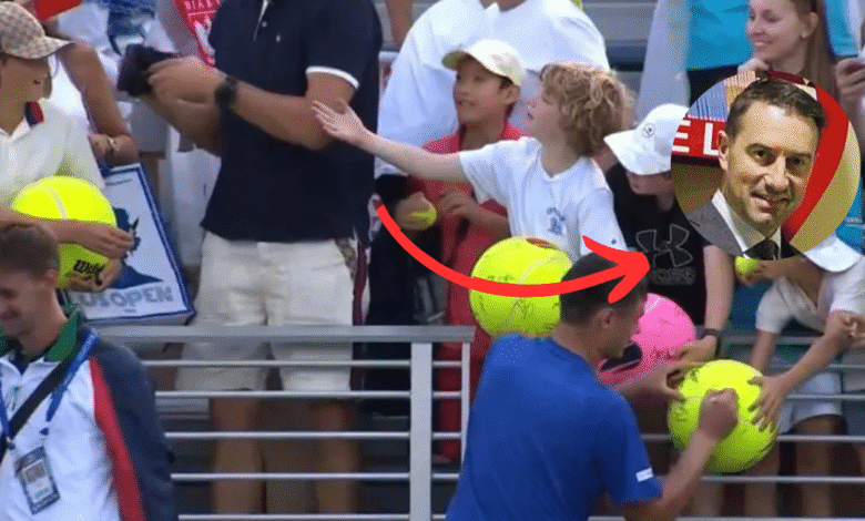 CEO polaco genera polémica por arrebatar gorra a niño en el US Open