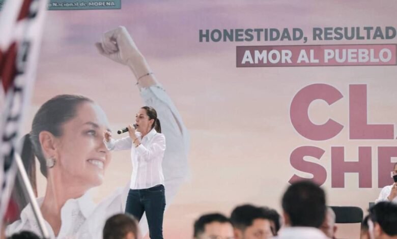 Claudia Sheinbaum destaca modelo social de la 4T en gira presidencial