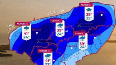El ingreso de aire marítimo tropical procedente del Mar Caribe y del Golfo de México, junto con el establecimiento de una vaguada, generará este jueves lluvias moderadas y fuertes en varias regiones de Yucatán.