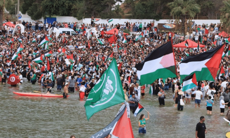 Tras denuncias de ataques con drones a dos embarcaciones ancladas en Túnez, la Flotilla Global Sumud decidió continuar su travesía hacia la Franja de Gaza.