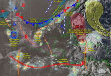 En alerta Frente frío y onda tropical provocan lluvias intensas en gran parte del país