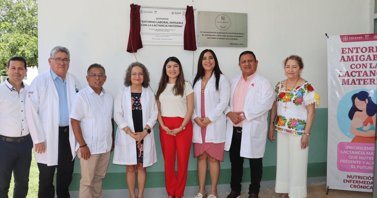 hospital general de tekax recibe distintivo de “entorno laboral amigable” con la lactancia materna