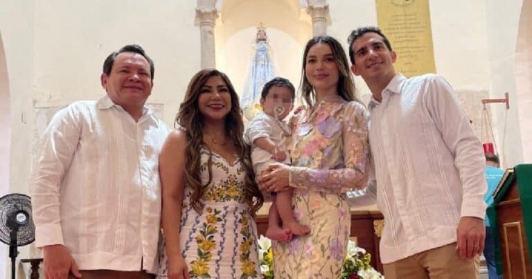 Lylo Fa y Rommel Pacheco festejan el bautizo de su hijo