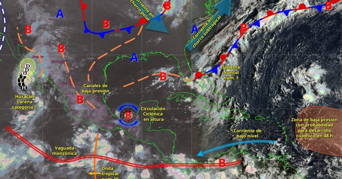 Pronóstico del clima 4 de septiembre Caluroso y con posibles lluvias en algunas zonas del sureste