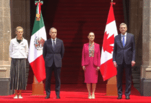 Sheinbaum recibe al primer ministro de Canadá, Mark Carney, en Palacio Nacional