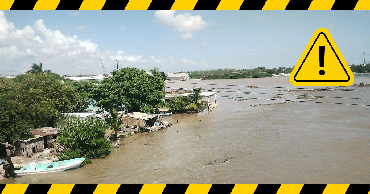 Alerta máxima en Tamaulipas Evacuan a 20 familias de Tampico por el desbordamiento del río Pánuco