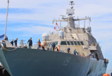 buque de combate uss st. louis llega a progreso, yucatán