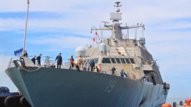 buque de combate uss st. louis llega a progreso, yucatán