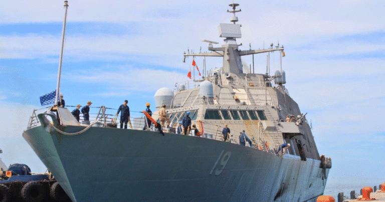 buque de combate uss st. louis llega a progreso, yucatán
