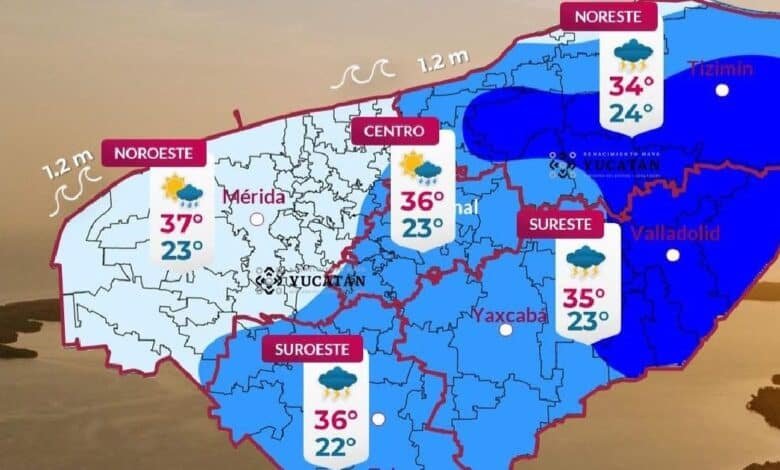 Clima en Yucatán: se espera lluvias ligeras en la tarde