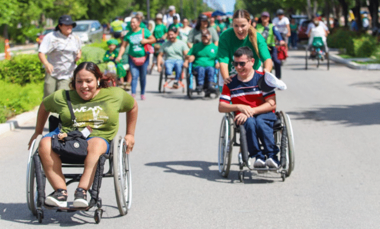 cecilia patrón encabeza rodada por el día mundial de la parálisis cerebral en mérida