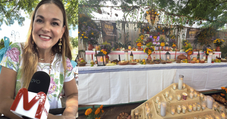 Cecilia Patrón Laviada celebra el Janal Pixán con el altar monumental en Mérida