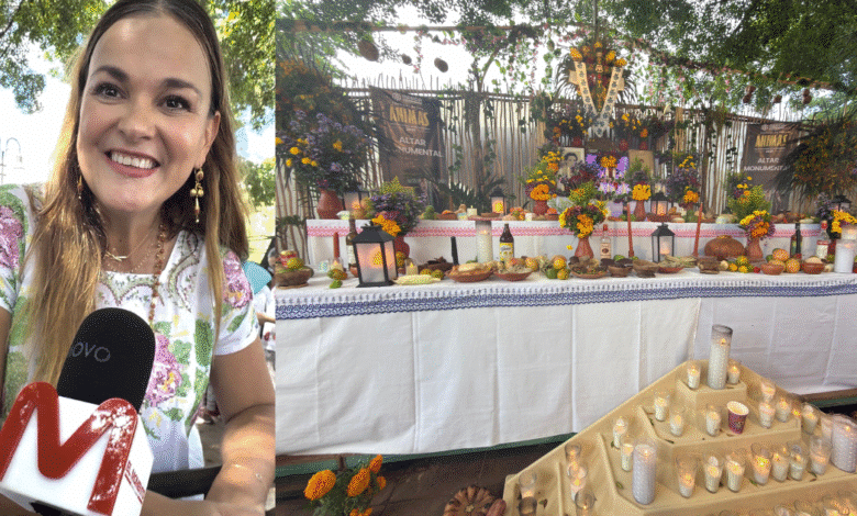 Cecilia Patrón Laviada celebra el Janal Pixán con el altar monumental en Mérida