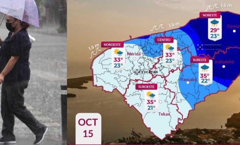 clima en yucatán lluvia moderada en la mañana y fuerte en la tarde