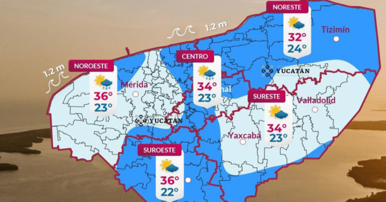 clima en yucatán se espera el ingreso de un frente frío en los próximos días