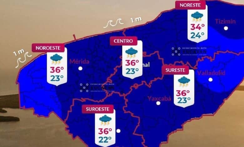 Clima en Yucatán: se espera lluvia en el transcurso del día
