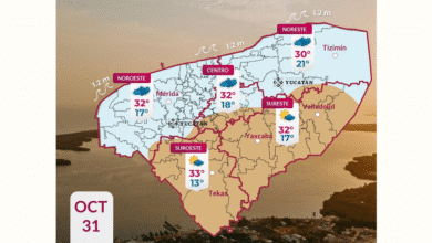 continúa ambiente fresco por influencia de masa de aire polar en yucatán