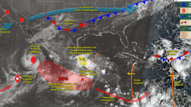 Para hoy el huracán Priscilla se desplazará frente a la costa oeste de Baja California Sur. Su circulación y bandas nubosas ocasionarán lluvias puntuales muy fuertes en Baja California Sur, e intervalos de chubascos en Sinaloa y Nayarit, además de fuertes rachas de viento y oleaje elevado en las costas de Baja California Sur, Sinaloa y Nayarit.