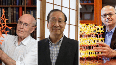 Premio Nobel de Química 2025,Susumu Kitagawa,Richard Robson,Omar Yaghi,Estructuras Metalorgánicas,MOF,Arquitectura Molecular,Captura de Carbono,Cambio Climático,Purificación de Agua,Materiales Inteligentes,Nanotecnología.