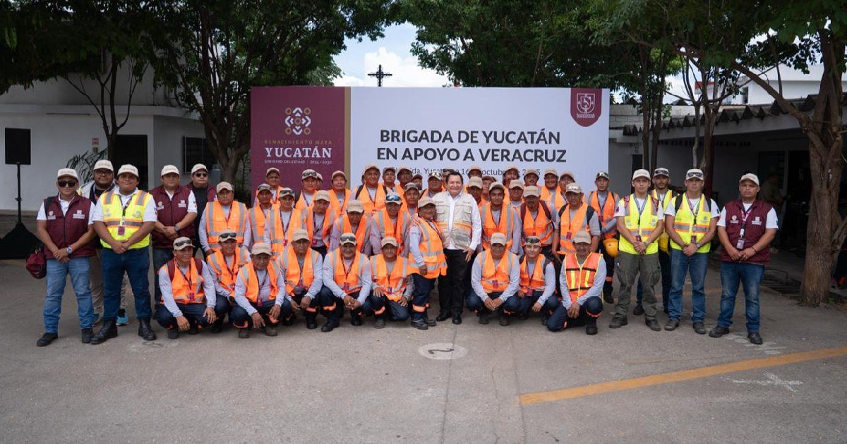 Yucatán envía brigada de apoyo a Veracruz tras severas inundaciones