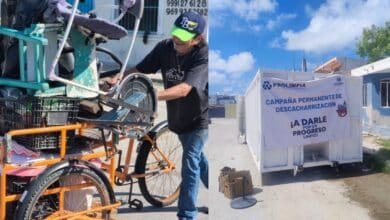 Progreso refuerza su campaña permanente de descacharrización en la colonia Canul Reyes