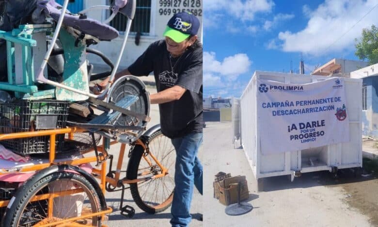 Progreso refuerza su campaña permanente de descacharrización en la colonia Canul Reyes