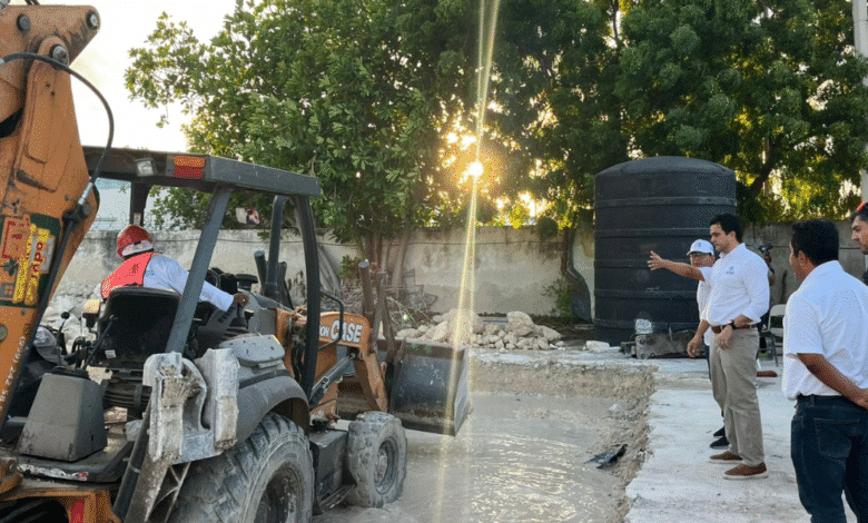 Inicia Erik Rihani construcción del cárcamo de agua potable en la colonia Vicente Guerrero