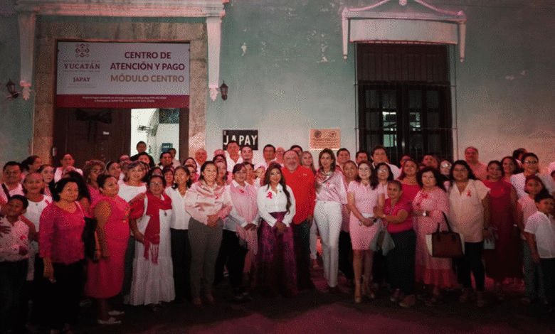 japay se ilumina de rosa en apoyo a la lucha contra el cáncer de mama en yucatán