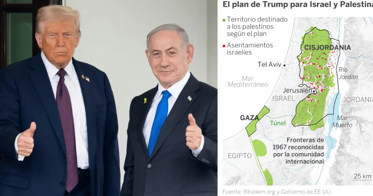 Los puntos más conflictivos del plan de paz de Trump para Gaza (Foto por Swissinfo y El País)