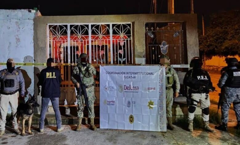 Operativos antinarcóticos en Kanasín y Mérida dejan dos detenidos y decomiso de sustancias prohibidas