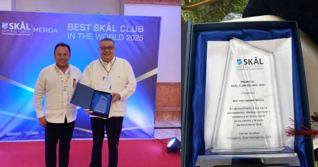 skål club mérida recibe el premio al “mejor club del mundo 2025” en cusco, perú (1)