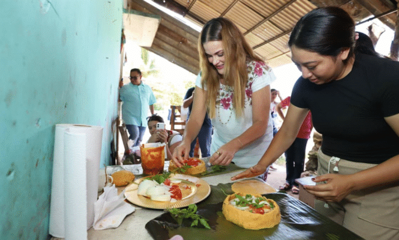 Comparte la alcaldesa con familias de las comunidades del sur la cultura gastronómica
