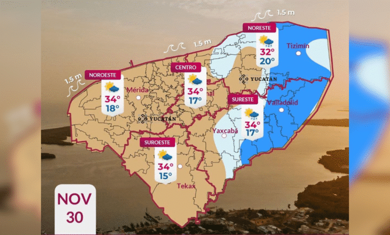 clima en yucatán día caluroso y noches frescas
