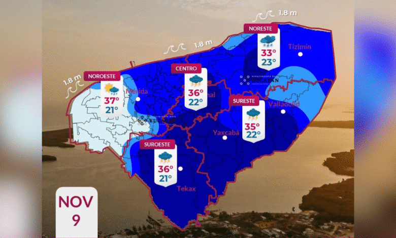 clima en yucatán frente frío originará lluvia en la costa