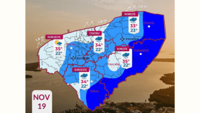 clima en yucatán se espera lluvia por la tarde noche