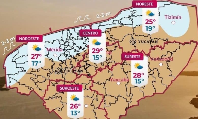 Clima en Yucatán: se mantendrá ambiente cálido y fresco