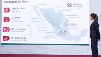 En 2025 se han intervenido 17 Distritos de Riego de los 18 que se contemplan en total hasta el 2030 en beneficio de 225 mil productores que producirán más alimentos con menos agua