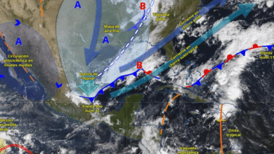El frente frío 12 provocará lluvias fuertes en el sureste y Norte en el Golfo de México