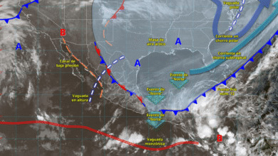 Frente frío 13 provoca intensas lluvias y evento de Norte en el sureste de México