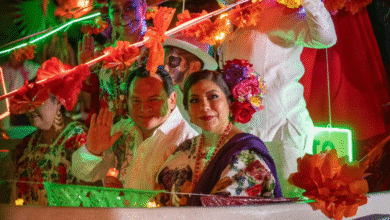 gobernador joaquín díaz mena encabeza celebración del camino de Ánimas en río lagartos