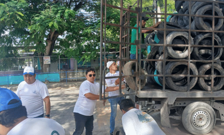 kanasín retira más de 2,400 llantas con apoyo ciudadano