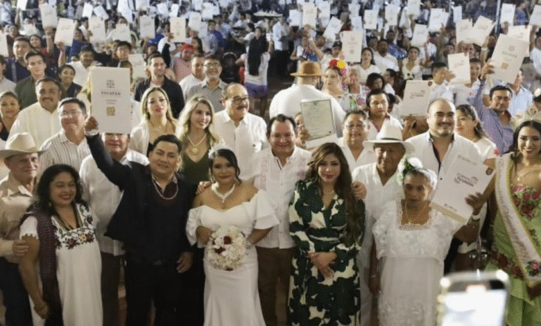 más de 400 parejas se inscriben a las bodas del renacimiento maya en xmatkuil