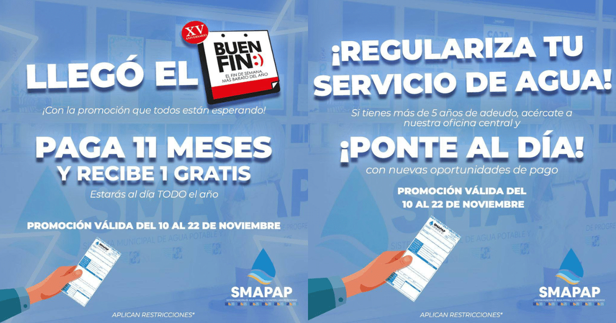 progreso anuncia descuentos y facilidades de pago en el servicio de agua durante el buen fin