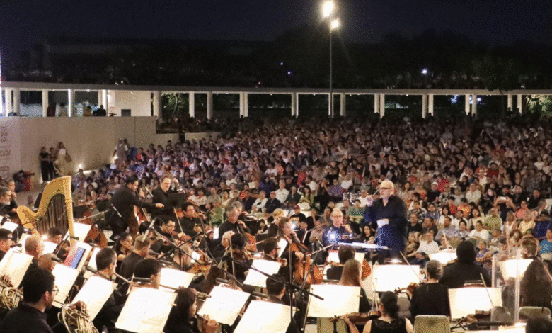 La Orquesta Sinfónica de Yucatán volvió al Gran Parque de La Plancha con un concierto gratuito organizado por la Sedeculta dentro del Otoño Cultural 2025