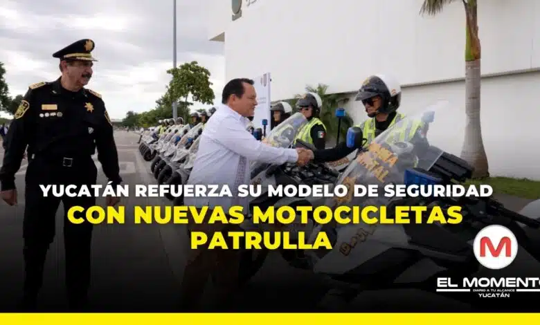 yucatán fortalece su sistema de seguridad con moto patrullas