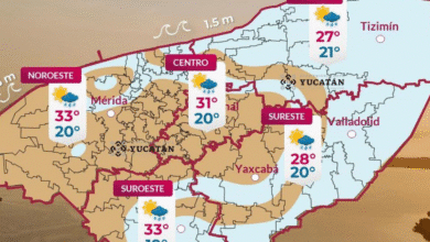 Prevén lluvias ligeras aisladas en Yucatán este jueves 25 de diciembre (Conagua)