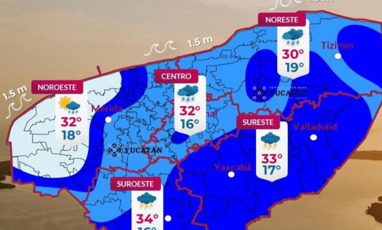 Clima en Yucatán: se espera algunas lluvias ligeras hoy jueves 18 de diciembre