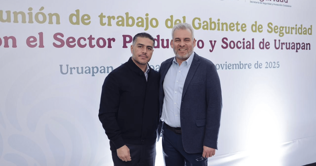 Harfuch y Ramírez Bedolla refuerzan estrategia de seguridad en Uruapan