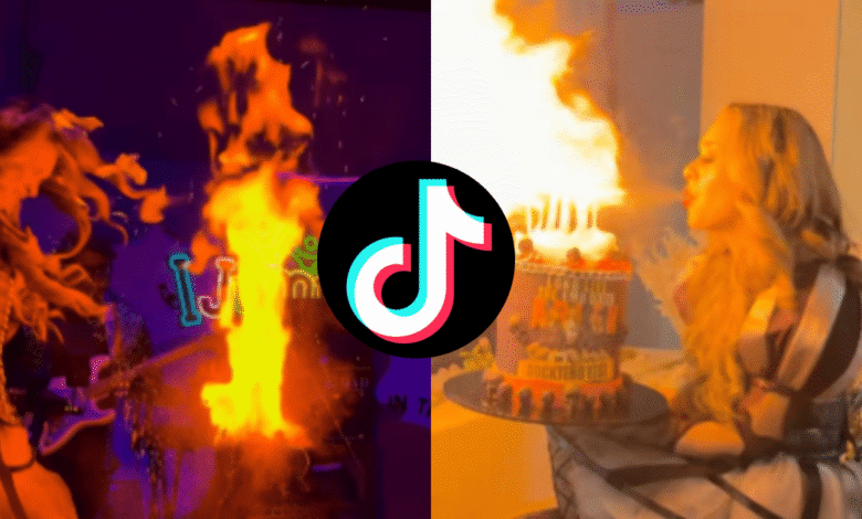 Influencer termina con quemaduras de segundo grado en su cumpleaños por imitar un reto de TikTok (Fotos Capturas Instagram @lapatrona.podcast)
