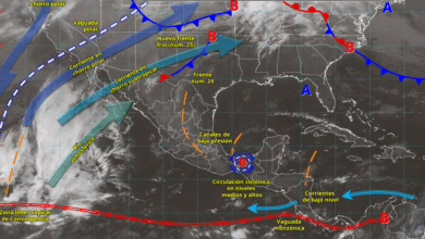Lluvias fuertes activan alertas en Chiapas y Quintana Roo por ingreso de nuevo frente frío